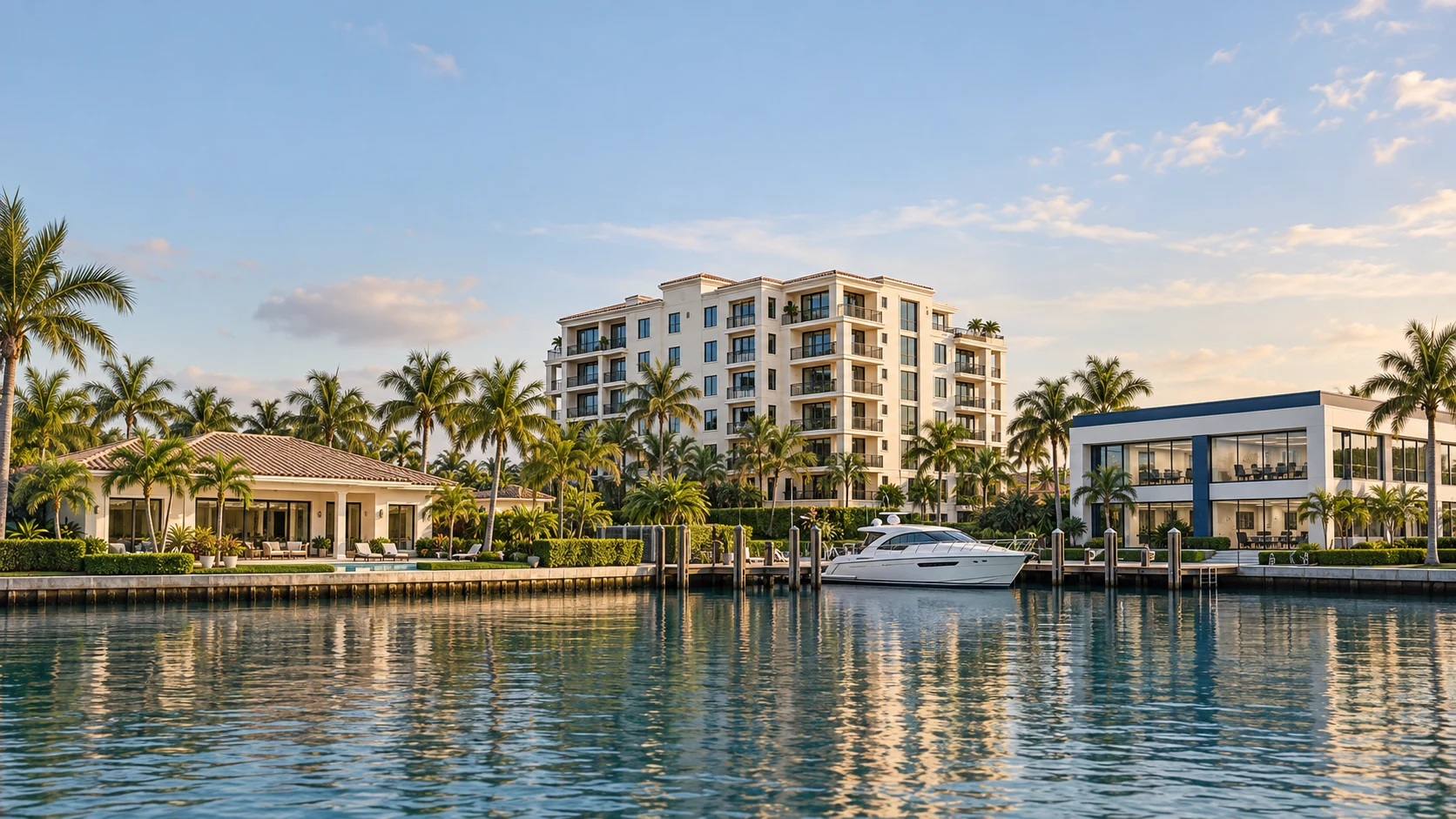 South Florida villa, condominium, marina and office